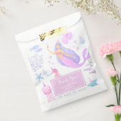 Zeemeermin onder het Zee Meisje 1e verjaardag Bedankzakje (Gezegeld)