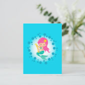 Zeemeermin - onder het Zee meisje Briefkaart (Staand voorkant)