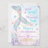 Zeemeermin Onder het Zee Meisje Verjaardag Kaart (Voorkant)