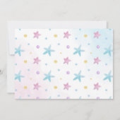 Zeemeermin Onder Het Zee Meisje Verjaardagsfoto Kaart (Achterkant)