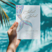 Zeemeermin Onder het Zee Meisjes Blauw Verjaardags Kaart