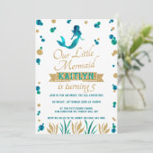 Zeemeermin onder het Zee meisjes elke zondag Kaart (Staand voorkant)