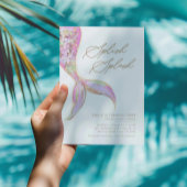 Zeemeermin Onder het Zee Meisjes Roze Verjaardagsf Kaart