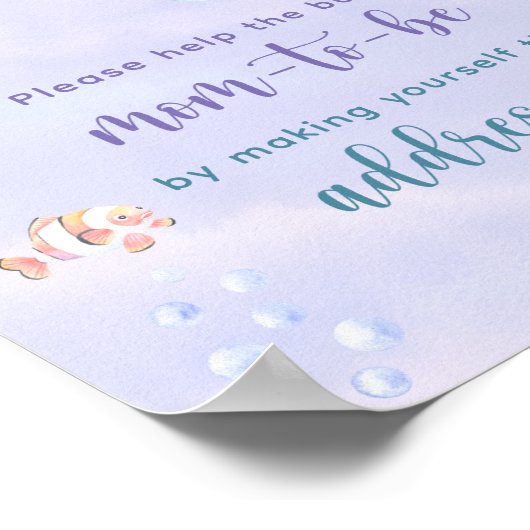 Zeemeermin Onder het Zee Moeder aan te spreken Poster (Hoek)