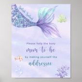 Zeemeermin Onder het Zee Moeder aan te spreken Poster (Voorkant)