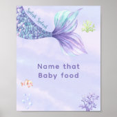 Zeemeermin Onder het Zee Naam dat baby voedsel Poster (Voorkant)