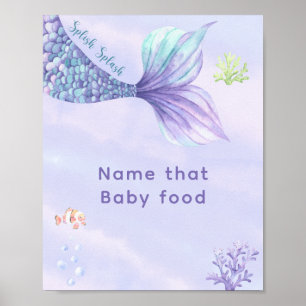Zeemeermin Onder het Zee Naam dat baby voedsel Poster