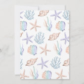 Zeemeermin onder het Zee Ocean Girl Baby shower Kaart (Achterkant)