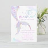 Zeemeermin onder het Zee Ocean Girl Baby shower Kaart (Staand voorkant)