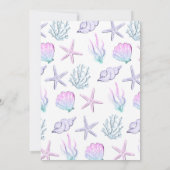 Zeemeermin onder het Zee Ocean Girl Baby shower Kaart (Achterkant)
