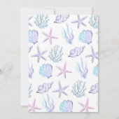 Zeemeermin onder het Zee Ocean Girl Baby shower Kaart (Achterkant)