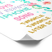 Zeemeermin Onder het Zee ondertekent het poster va (Hoek)