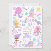 Zeemeermin onder het Zee Oneder Het Zee 1e Verjaar Kaart (Voorkant)