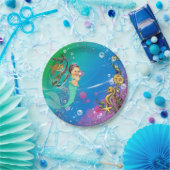 Zeemeermin onder het Zee Papieren Bordje (Feest)