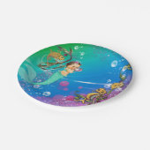 Zeemeermin onder het Zee Papieren Bordje (Gekanteld)
