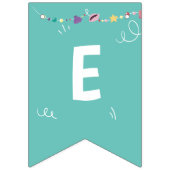 Zeemeermin onder het Zee Party Kleurrijke schelpen Vlaggetjes (Tweede vlag)