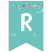 Zeemeermin onder het Zee Party Kleurrijke schelpen Vlaggetjes (Derde vlag)