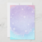 Zeemeermin onder het Zee Pastel Verjaardagsfeest Kaart (Achterkant)