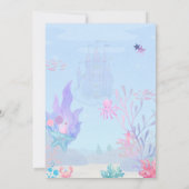 Zeemeermin onder het zee Rainbow Birthday Kaart (Achterkant)