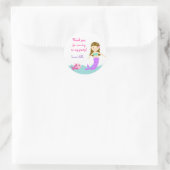 Zeemeermin onder het zee Ronde gunst Stickers (Tas)