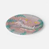 Zeemeermin onder het Zee Roos Gold Girl Baby showe Papieren Bordje (Gekanteld)
