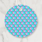 Zeemeermin onder het Zee Roze Paarse verjaardag Bedankjes Labels (Achterkant)