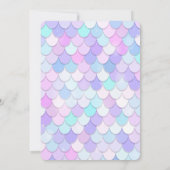 Zeemeermin onder het Zee Roze verjaardag Kaart (Achterkant)