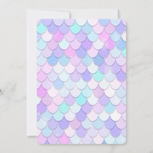 Zeemeermin onder het Zee Roze verjaardag Kaart (Achterkant)