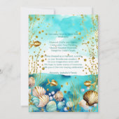 Zeemeermin onder het zee schattig Afrikaans meisje Kaart (Achterkant)