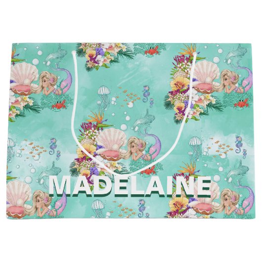 Zeemeermin onder het Zee Seahorse Groot Cadeauzakje (Voorkant)