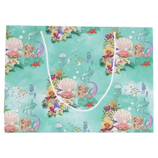 Zeemeermin onder het Zee Seahorse Groot Cadeauzakje (Achterkant)