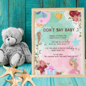 Zeemeermin onder het Zee Shhhh, zeg geen Baby Poster