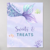 Zeemeermin Onder het Zee Snoepjes en lekkernijen Poster (Voorkant)