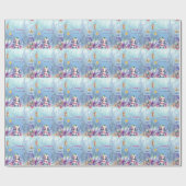 Zeemeermin onder het Zee Splash Verjaardag Welkom Cadeaupapier (Vlak)