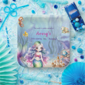 Zeemeermin onder het Zee Splash verjaardagsfeestje Papieren Bordje (Feest)