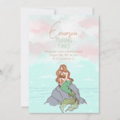 Zeemeermin onder het Zee Sprookje Verjaardag Kaart (Voorkant)