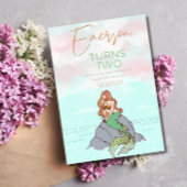 Zeemeermin onder het Zee Sprookje Verjaardag Kaart