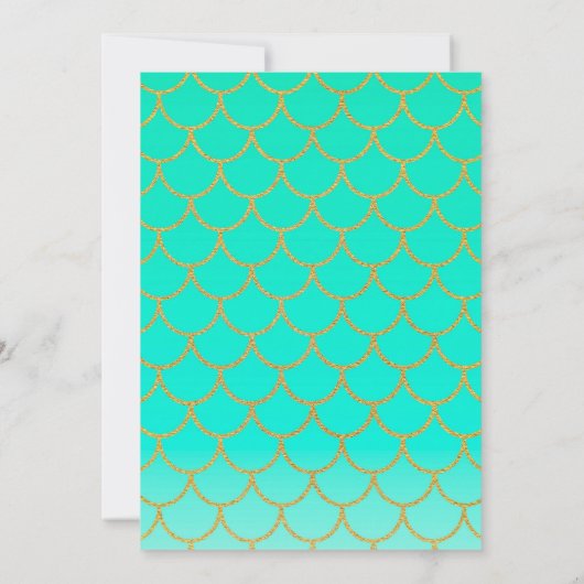 Zeemeermin onder het Zee Turquoise en Gouden Verja Kaart (Achterkant)