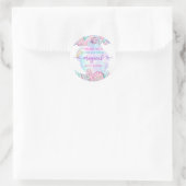 Zeemeermin onder het Zee van de geboorte Party Fav Ronde Sticker (Tas)