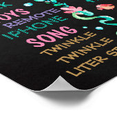 Zeemeermin onder het zee van de vogelfeestdag poster (Hoek)