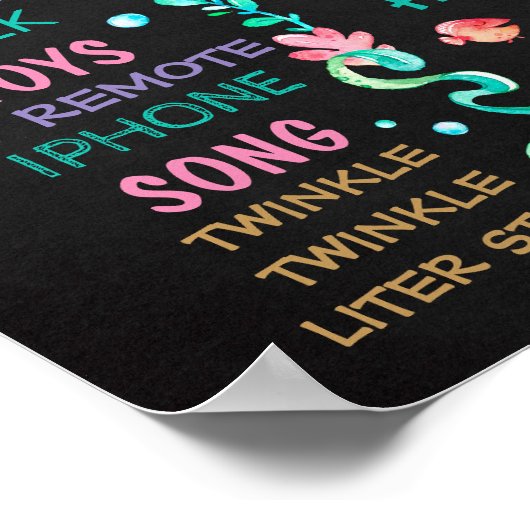 Zeemeermin onder het zee van de vogelfeestdag poster (Hoek)