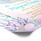 Zeemeermin onder het Zee Verjaardag Capsule Teken Poster (Hoek)