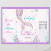 Zeemeermin onder het Zee Verjaardag Chip Bag Wrapp Flyer (Voorkant)