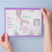 Zeemeermin onder het Zee Verjaardag Chip Bag Wrapp Flyer (Hand)