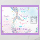 Zeemeermin onder het Zee Verjaardag Chip Bag Wrapp Flyer (Voorkant)