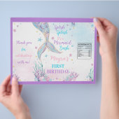 Zeemeermin onder het Zee Verjaardag Chip Bag Wrapp Flyer (Hand)