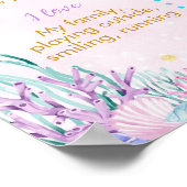 Zeemeermin onder het Zee Verjaardag Mijlpaal Teken Poster (Hoek)