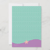 Zeemeermin onder het Zee verjaardagsfeest - school Kaart (Achterkant)