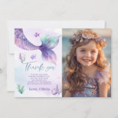 Zeemeermin Onder het zee verjaardagsfeestje dank u Kaart (Voorkant)