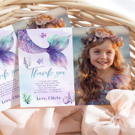 Zeemeermin Onder het zee verjaardagsfeestje dank u Kaart